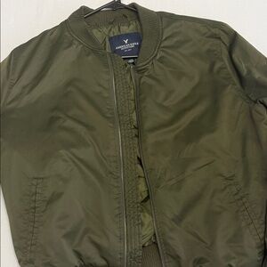 American Eagle Outfitters Khaki Green Bomber Jacket